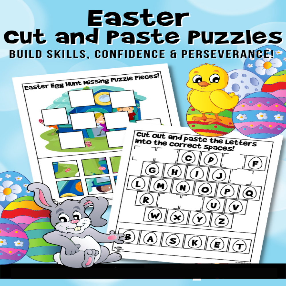 Easter Cut And Paste Puzzles Made By Teachers