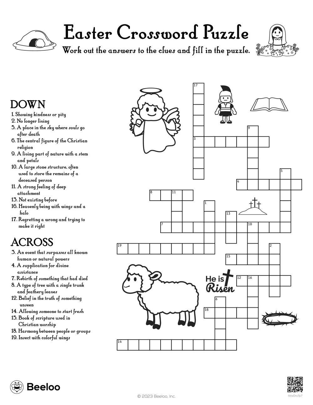 Easter Crossword Puzzles Printable Religious Easter Crossword Puzzles Printable Religious