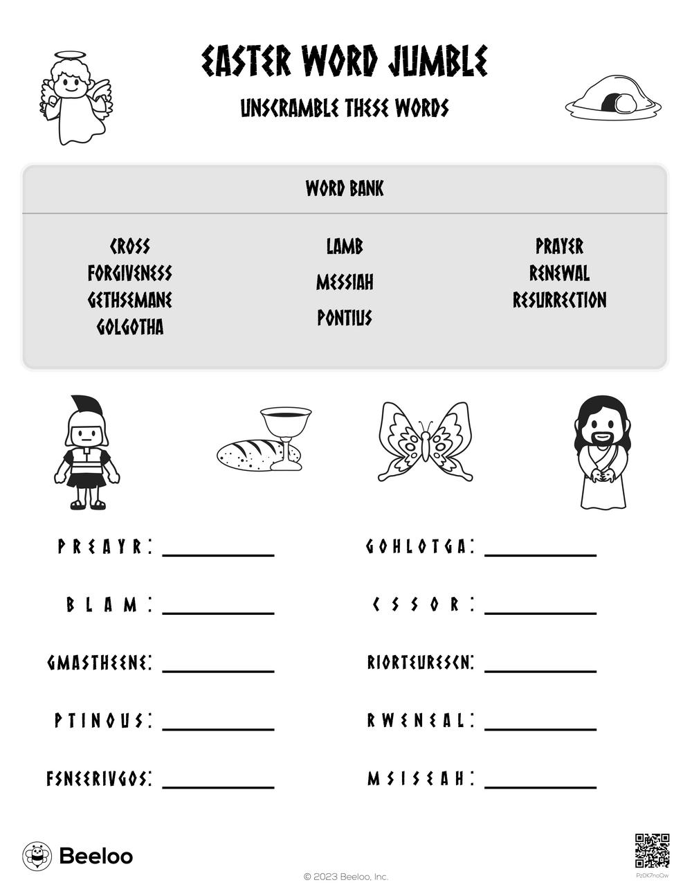 Easter Word Jumble Beeloo Printable Crafts And Activities For Kids Easter Word Jumble Beeloo Printable Crafts And Activities For Kids