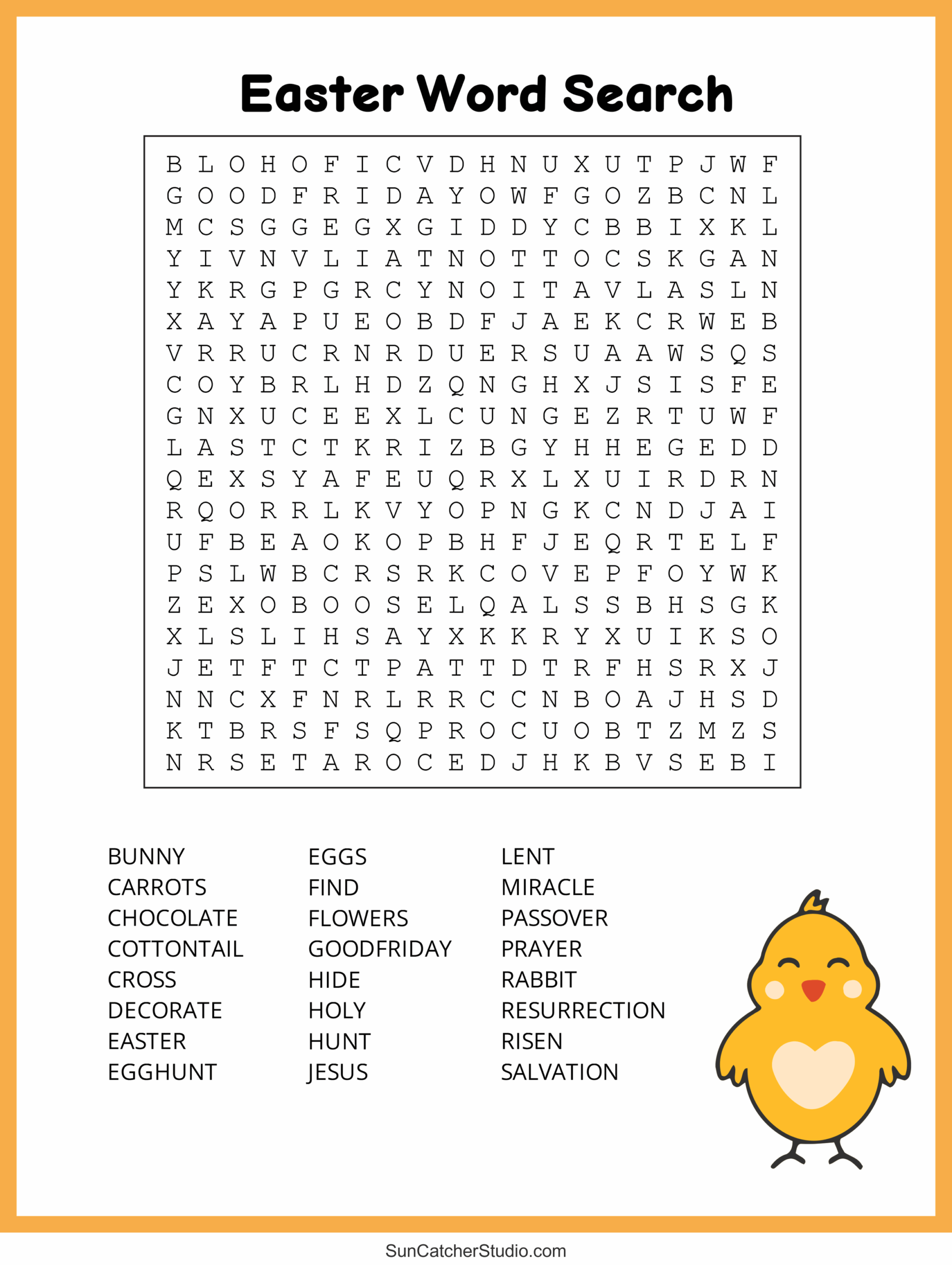 Easter Word Search Puzzles Printable