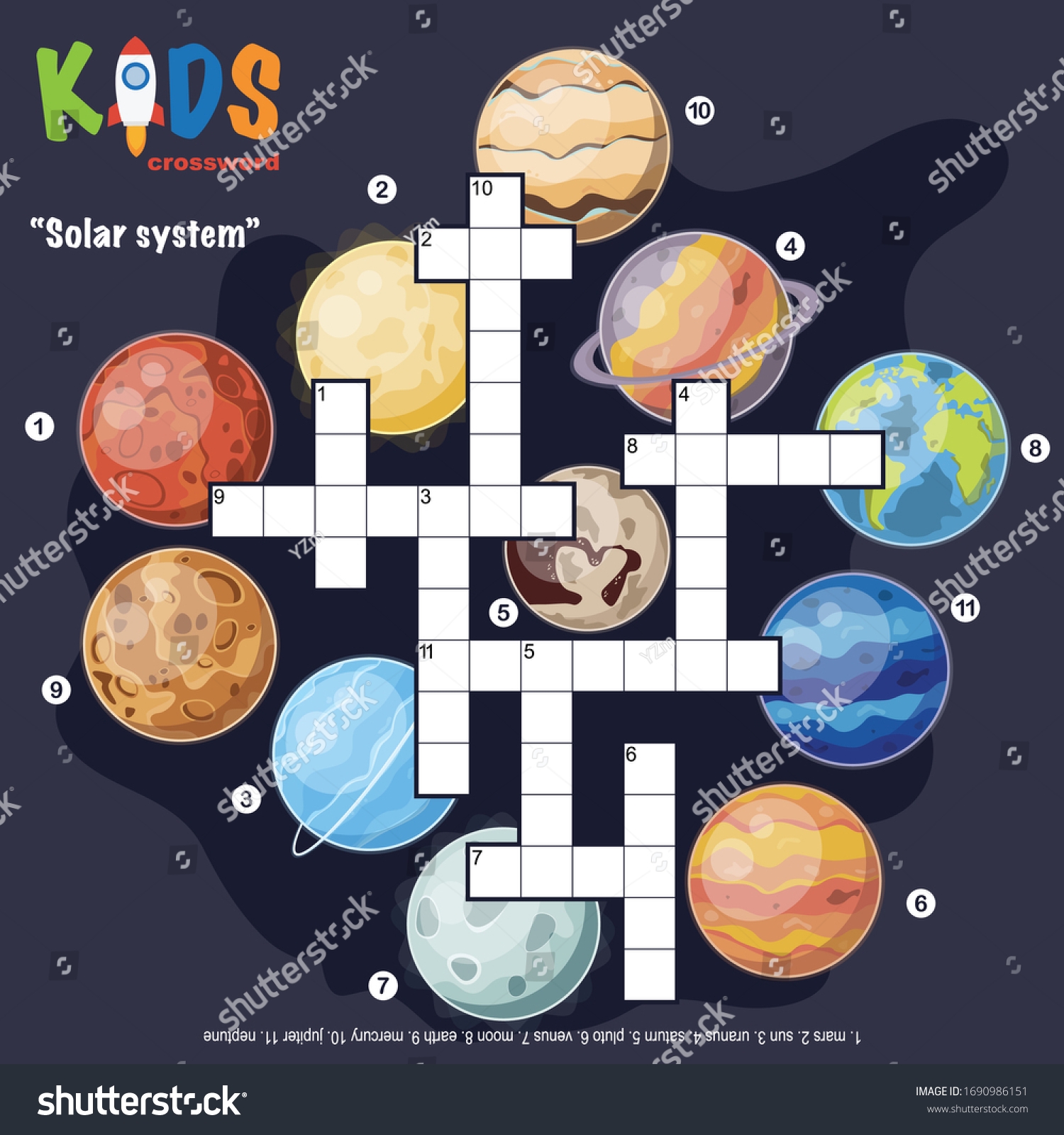 Easy Crossword Puzzle Solar System Children Stock Vector Royalty Free 1690986151 Shutterstock Easy Crossword Puzzle Solar System Children Stock Vector Royalty Free 1690986151 Shutterstock