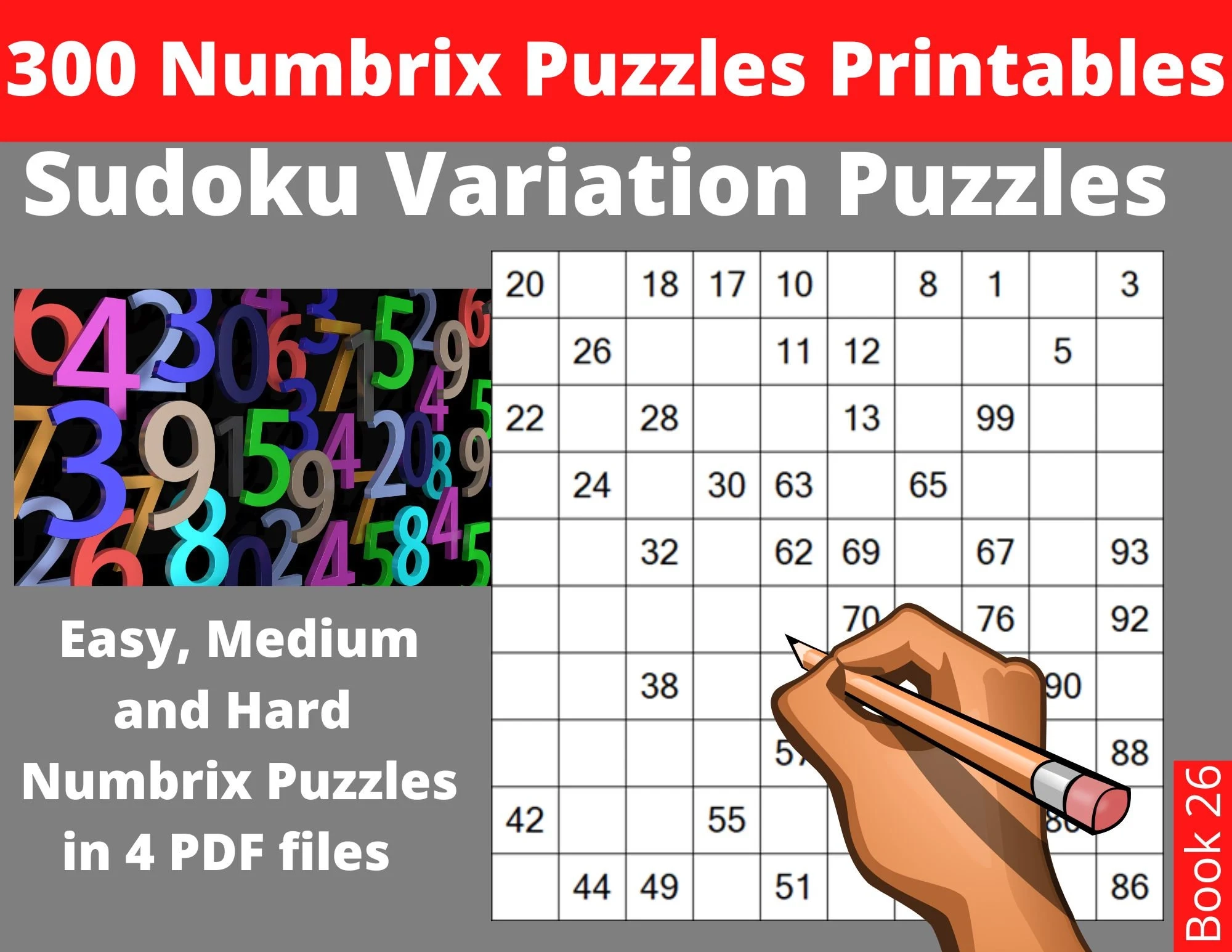 Easy Medium And Hard Numbrix Puzzles Printable PDF 300 Numbricks Puzzle Books Of Brain Teaserss Instant Download Etsy Easy Medium And Hard Numbrix Puzzles Printable PDF 300 Numbricks Puzzle Books Of Brain Teaserss Instant Download Etsy