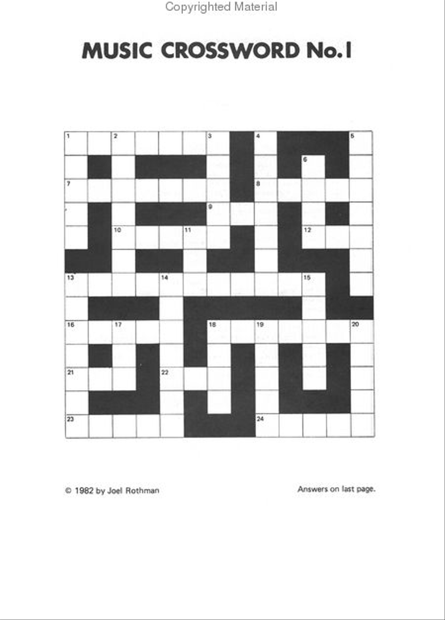 Easy Music Crossword Puzzles Book 1 Games Toys Sheet Music Sheet Music Plus Easy Music Crossword Puzzles Book 1 Games Toys Sheet Music Sheet Music Plus