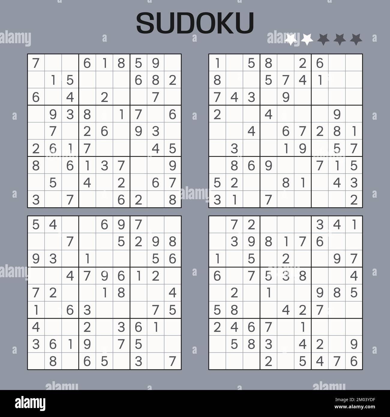 Easy Sudoku Hi res Stock Photography And Images Alamy