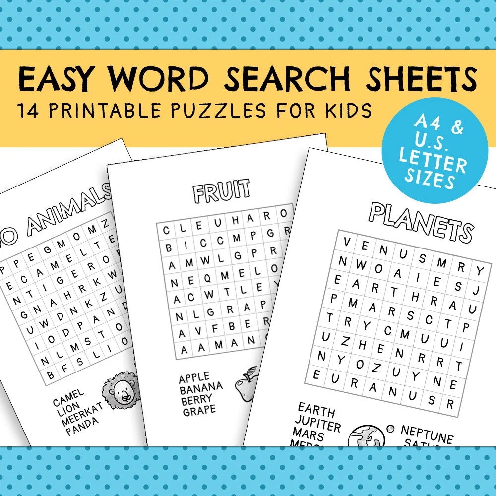 Easy Word Puzzles Printable Easy Word Puzzles Printable
