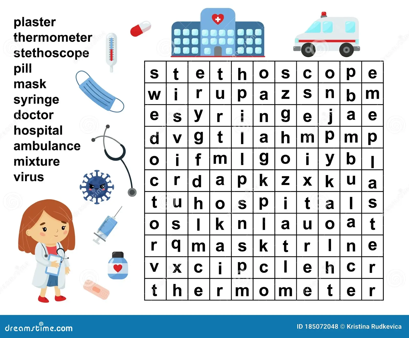Educational Word Search Game Crossword For Children Stock Vector Illustration Of Educational Ambulance 185072048 Educational Word Search Game Crossword For Children Stock Vector Illustration Of Educational Ambulance 185072048