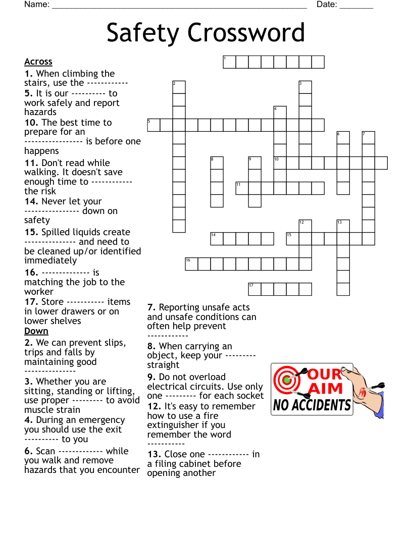 Electrical Safety Crossword WordMint Electrical Safety Crossword WordMint