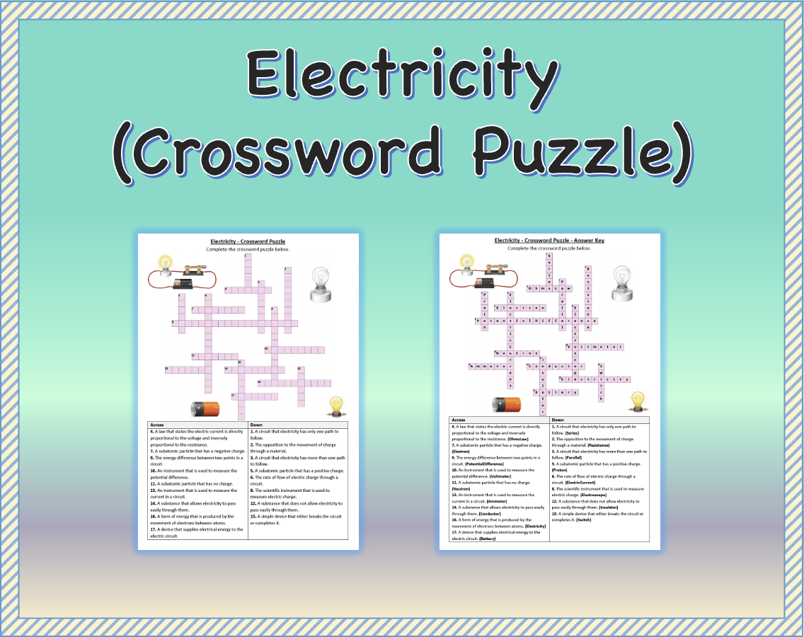 Physical Science Crossword Puzzles Printable Physical Science Crossword Puzzles Printable