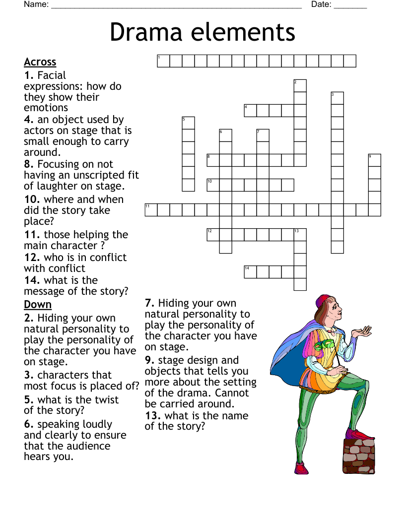 Elements Of Literature Crossword WordMint Elements Of Literature Crossword WordMint