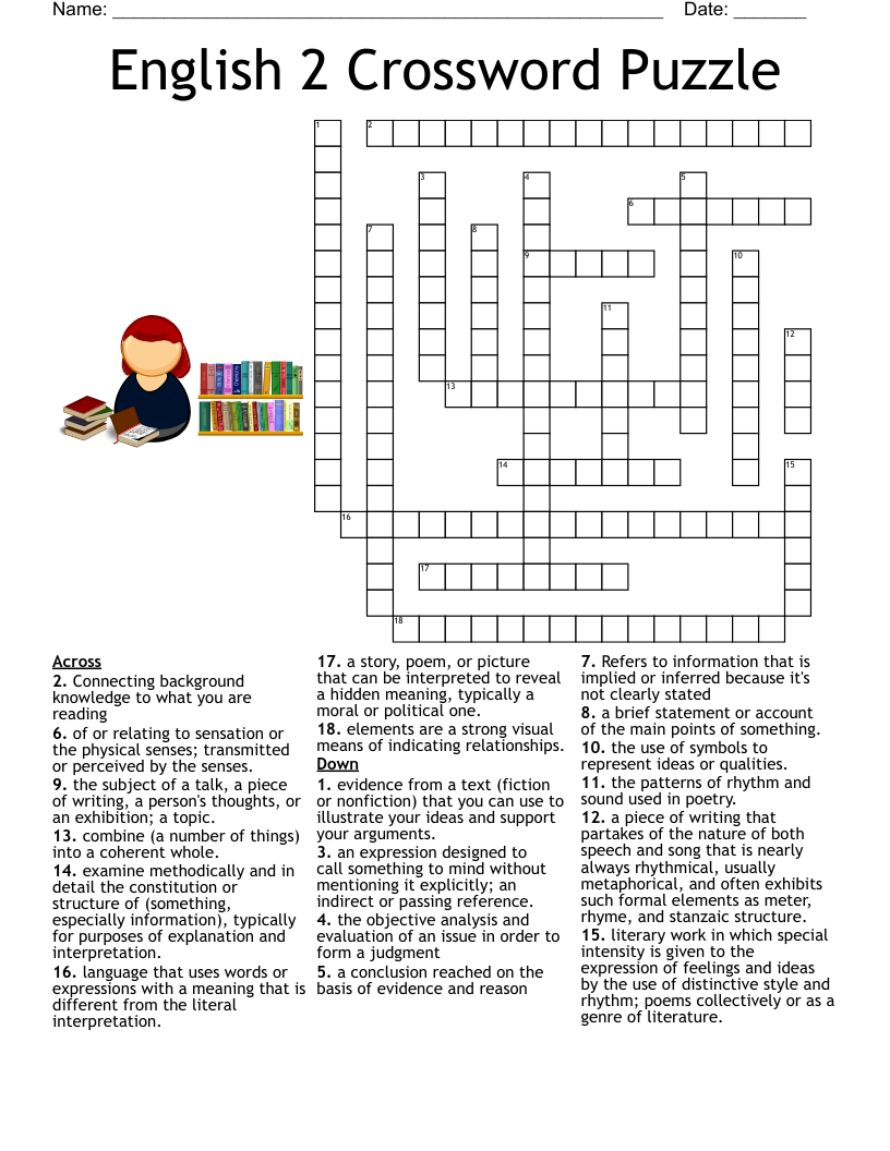 English 2 Crossword Puzzle WordMint Worksheets Library English 2 Crossword Puzzle WordMint Worksheets Library