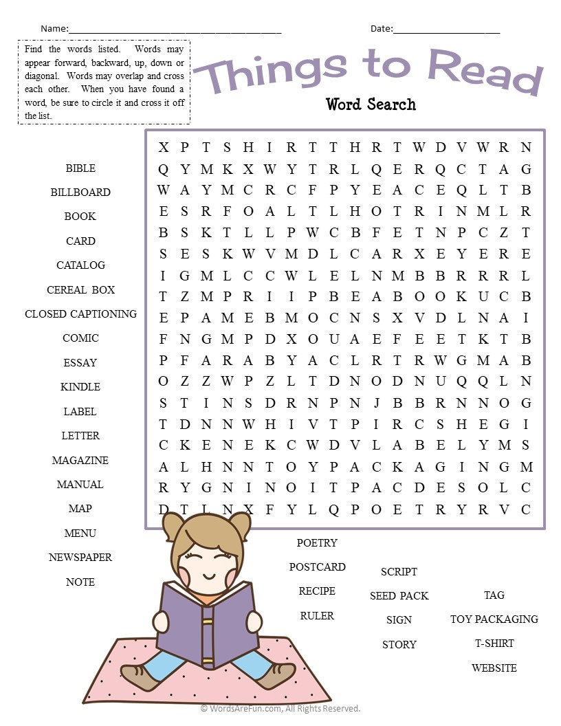 English Word Search Puzzles English Word Search Puzzles