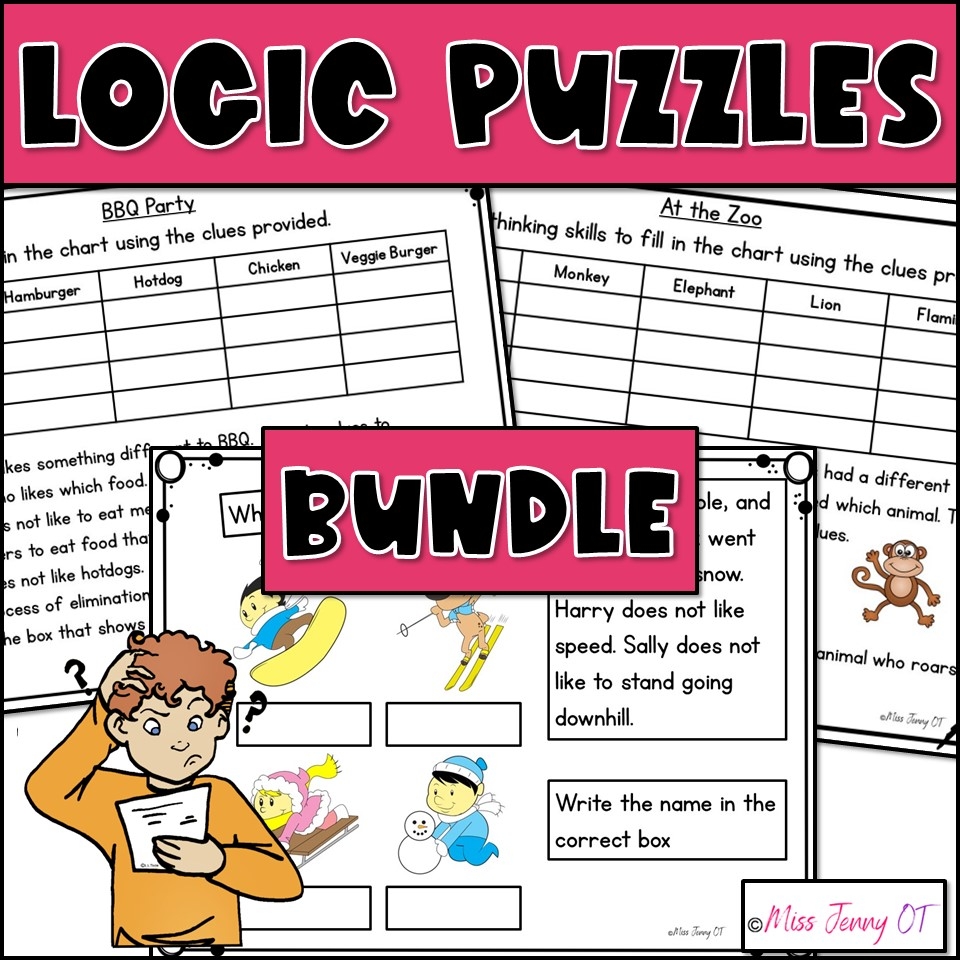 Executive Functioning Activities Logic Puzzle Worksheets For Kids Bundle Classful Executive Functioning Activities Logic Puzzle Worksheets For Kids Bundle Classful