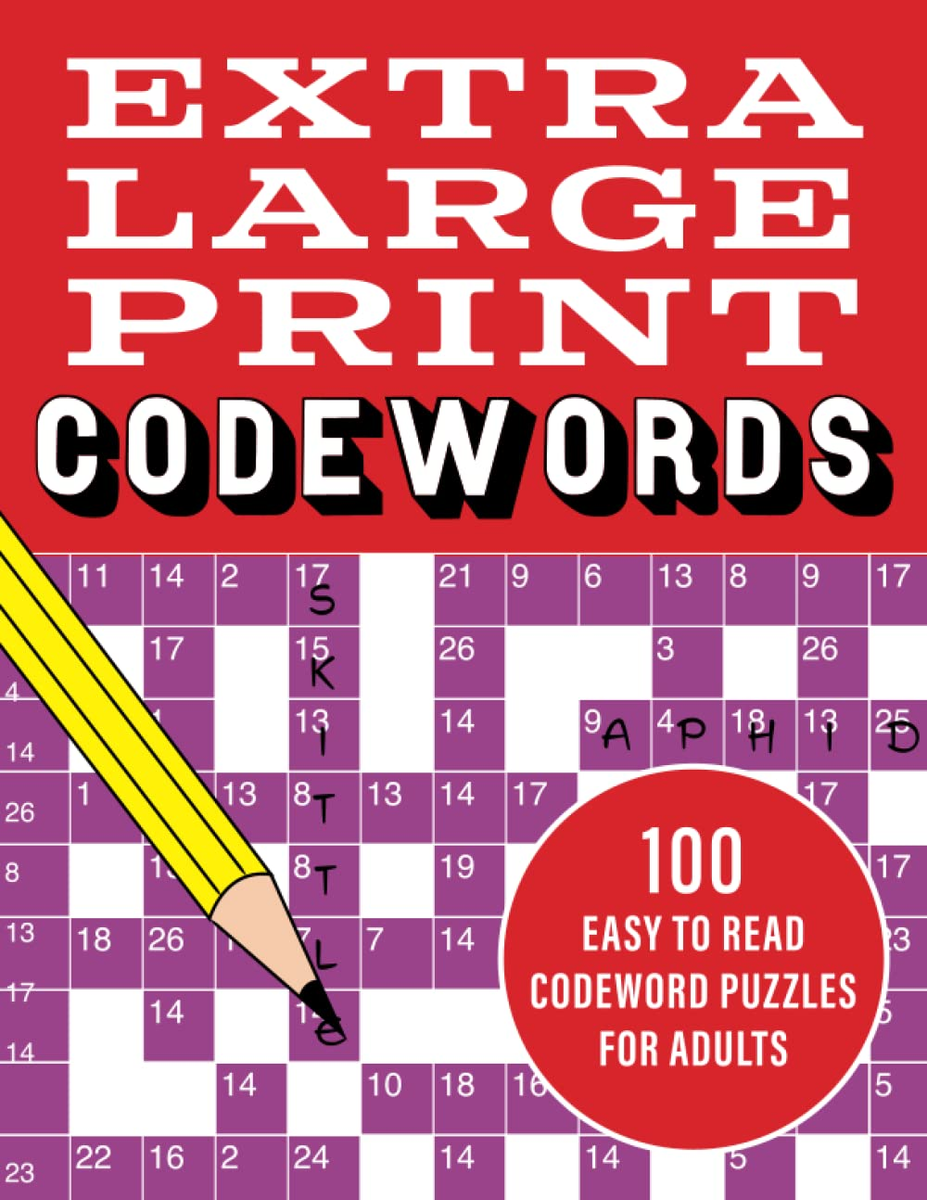 Extra Large Print Codewords 100 Easy To Read Codeword Puzzles For Adults EBay Extra Large Print Codewords 100 Easy To Read Codeword Puzzles For Adults EBay
