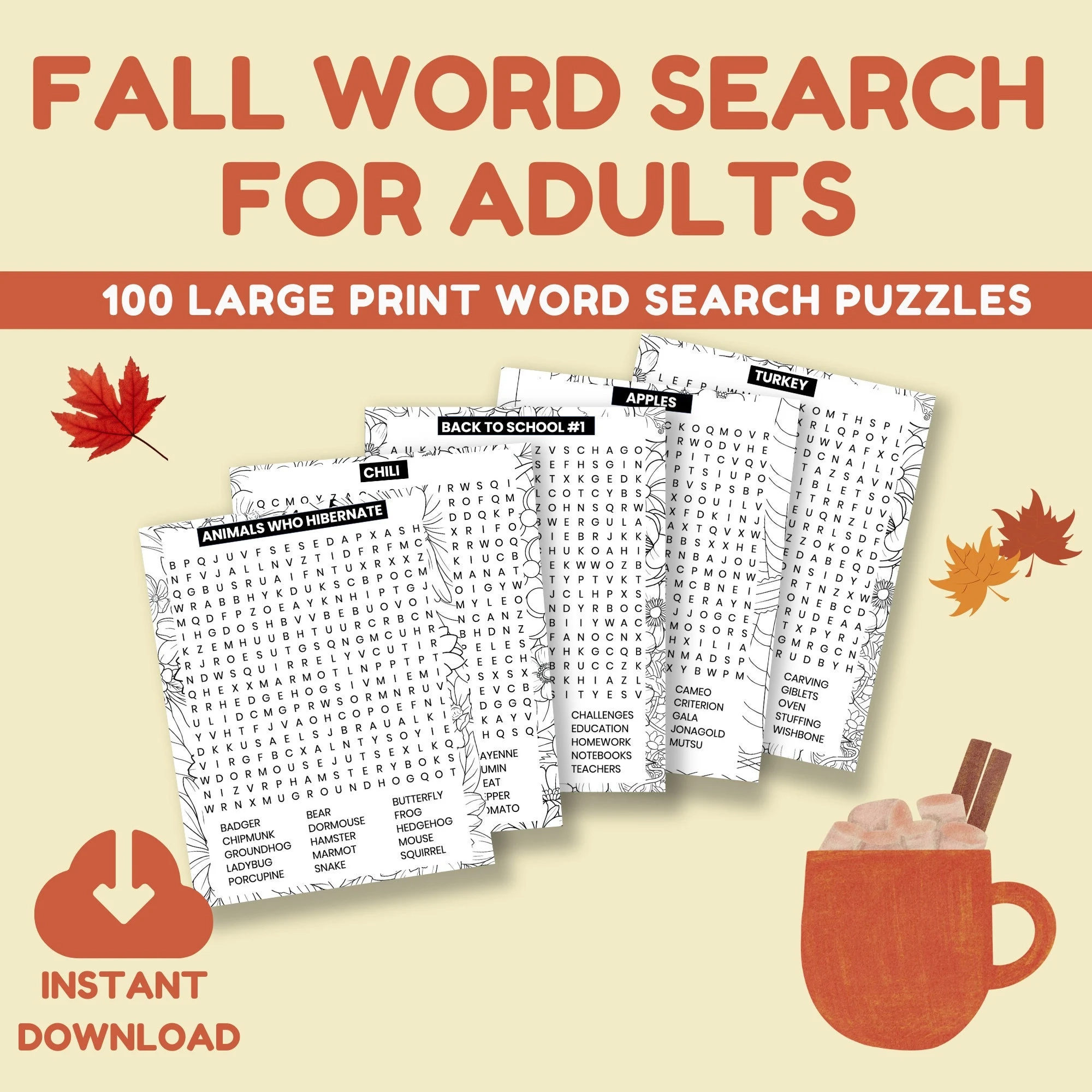 Fall Printable Puzzles Fall Printable Puzzles