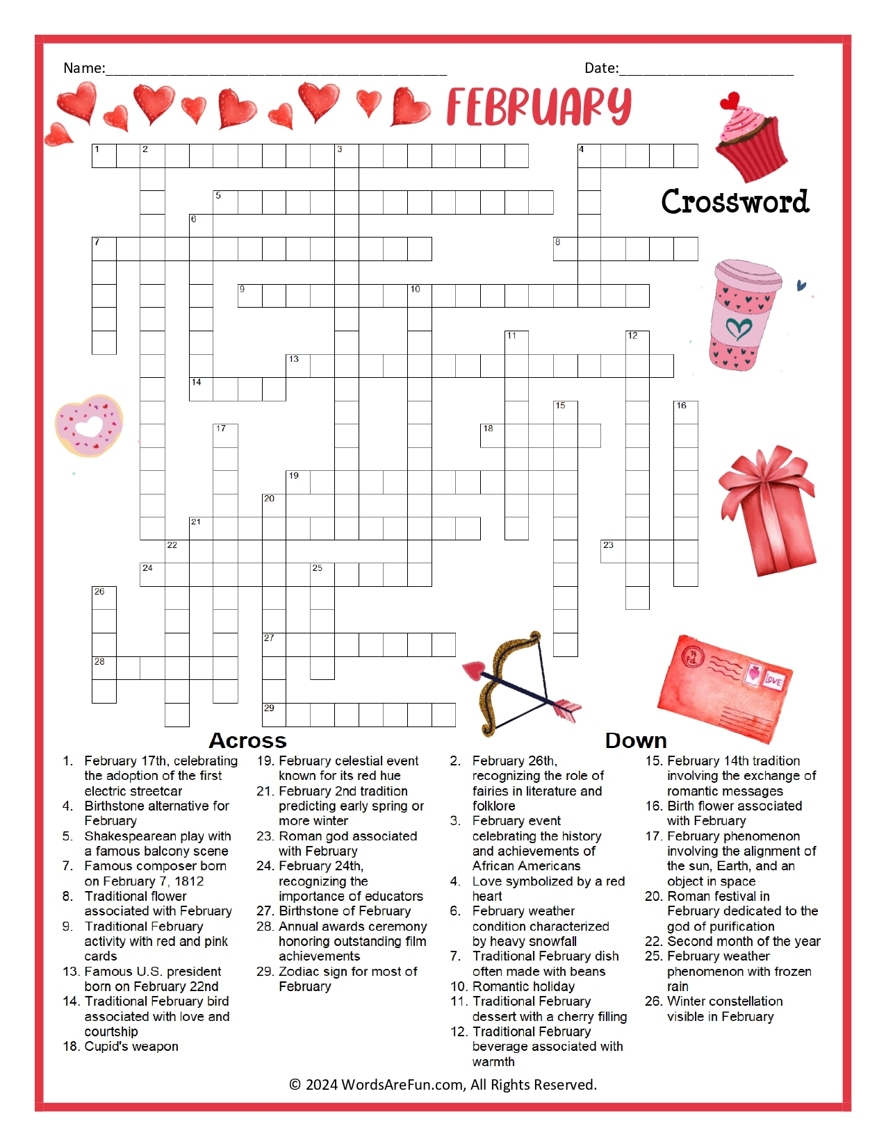 Novice Crossword Puzzles Printable Novice Crossword Puzzles Printable