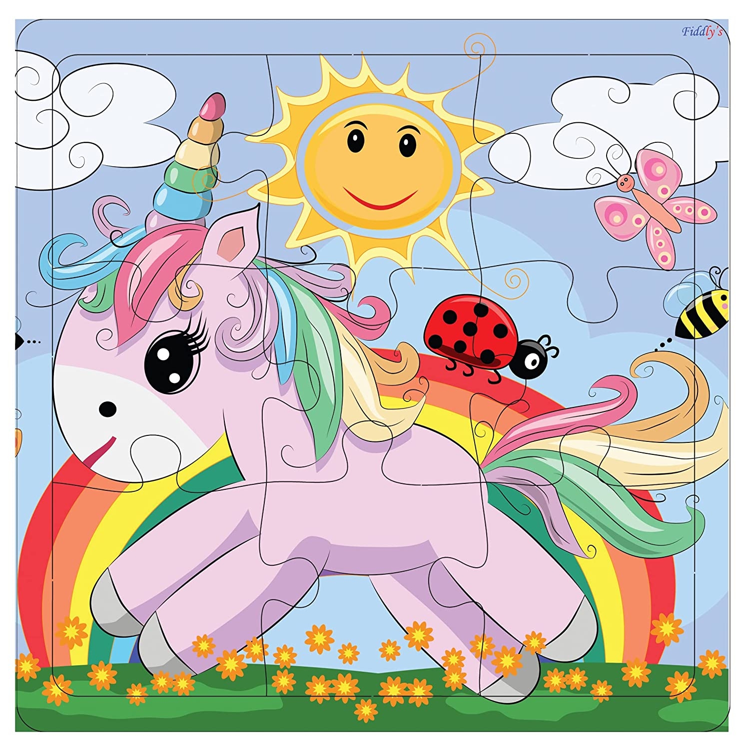 Fiddly s Wood Jigsaw Puzzles For Kids Children 9 Pieces Age 3 Unicorn Princess Pack Of 4 Fiddly s Wood Jigsaw Puzzles For Kids Children 9 Pieces Age 3 Unicorn Princess Pack Of 4