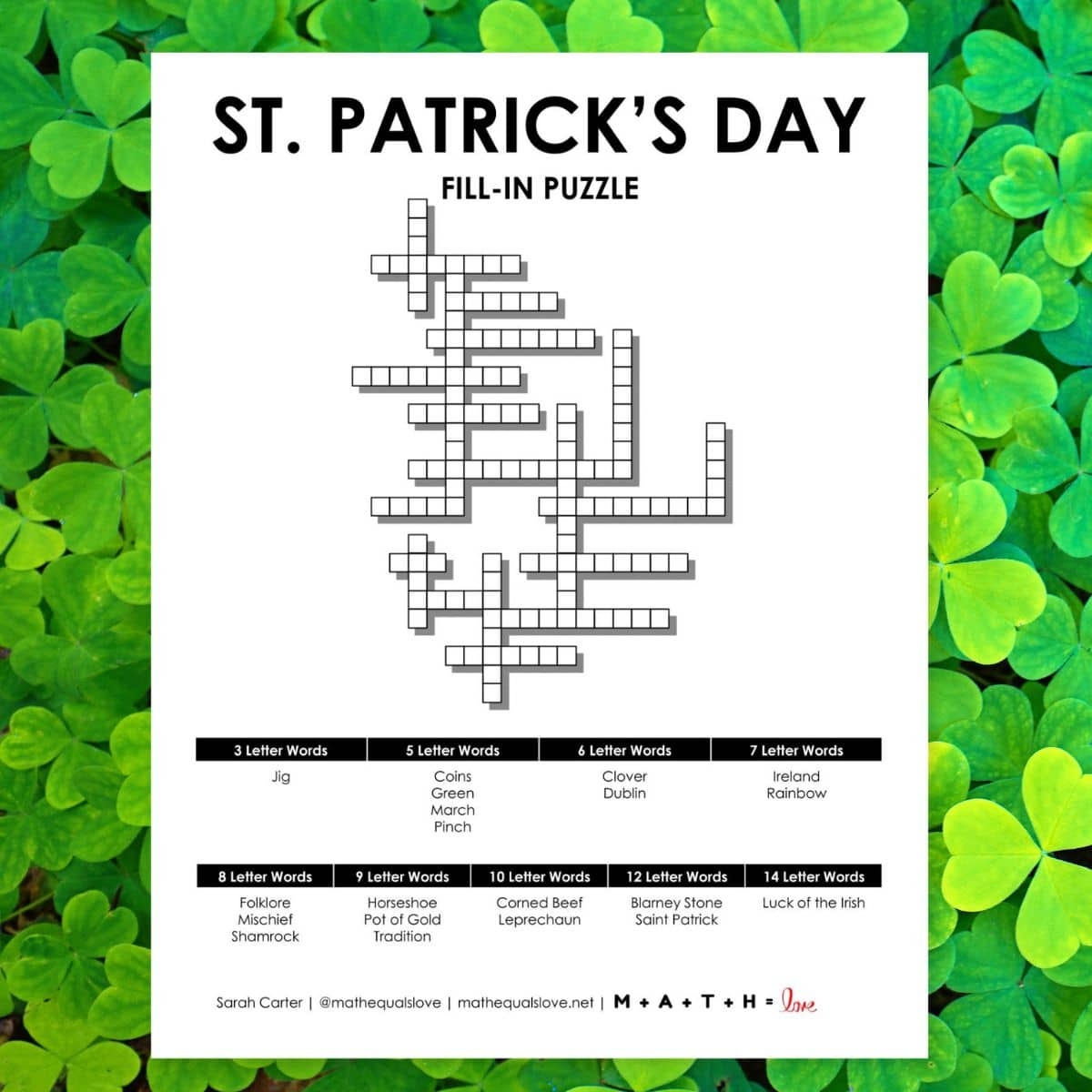 Fill It In Puzzles Printable Fill It In Puzzles Printable