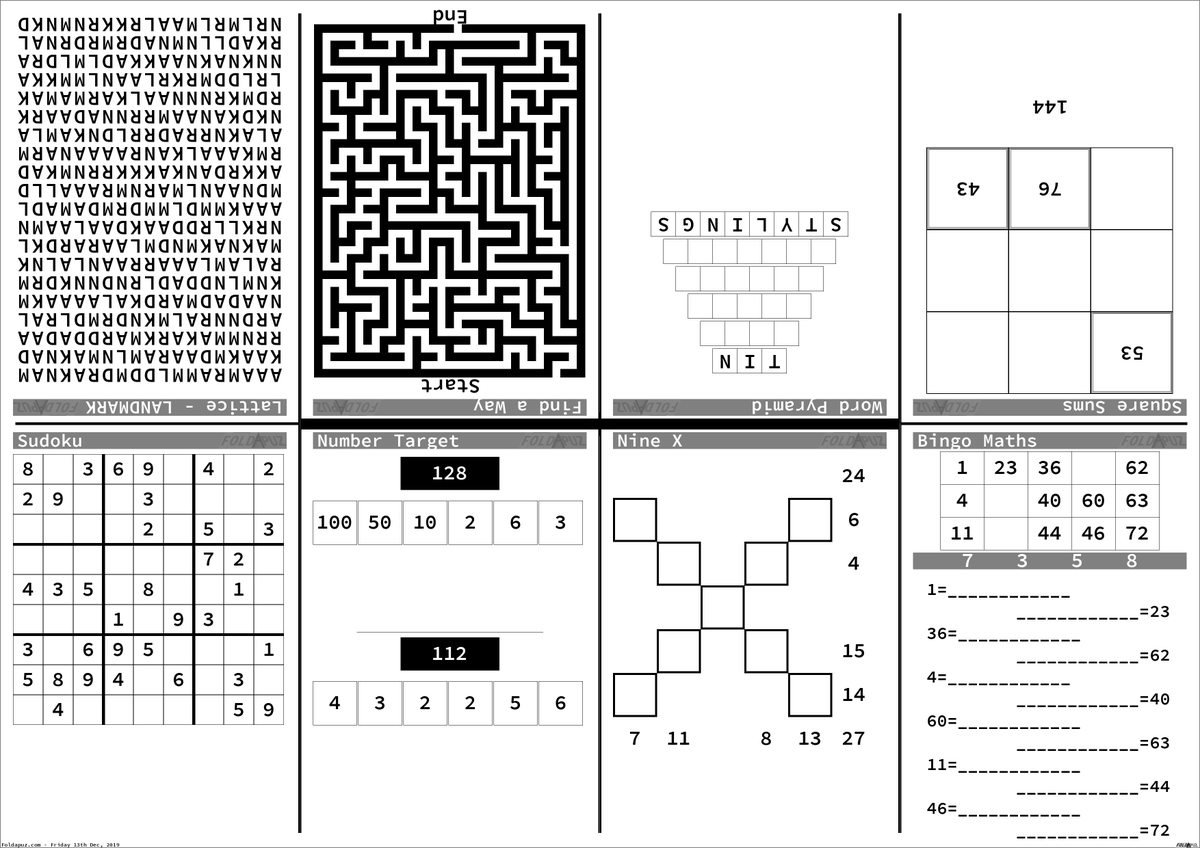 Foldapuz On X Here s Today s Daily Printable Puzzles And Games A Nice Amount Of Variety Full Of All The Monochrome STYLINGS That You ve Come To Know And Love Print Fold Foldapuz On X Here s Today s Daily Printable Puzzles And Games A Nice Amount Of Variety Full Of All The Monochrome STYLINGS That You ve Come To Know And Love Print Fold