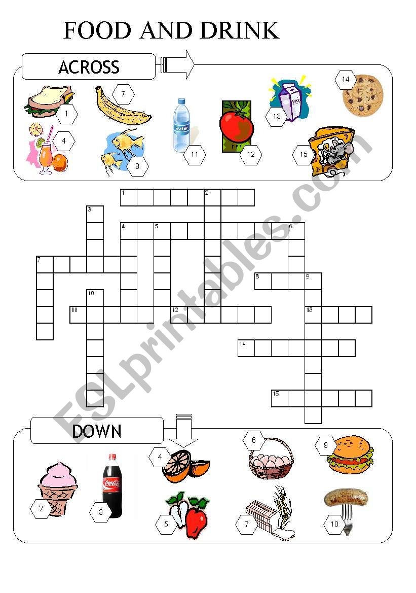 Food Crossword ESL Worksheet By Gustavo20 Food Crossword ESL Worksheet By Gustavo20