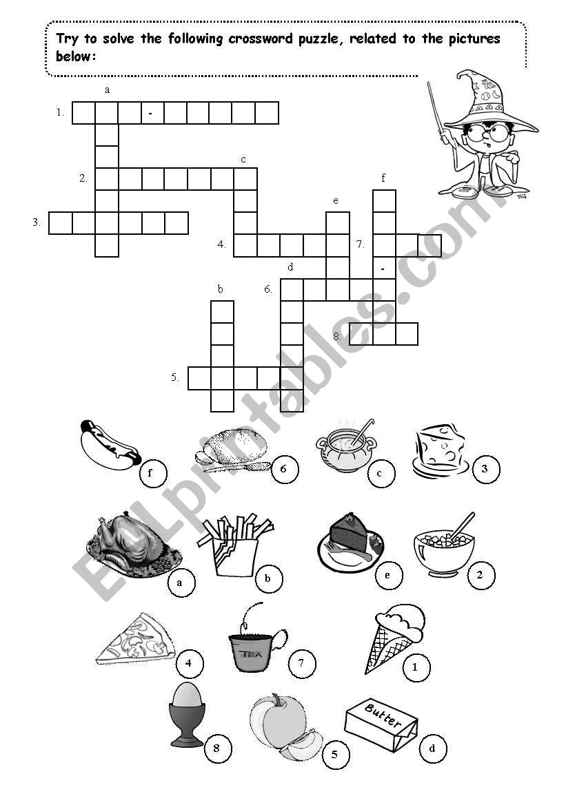 Food crossword Puzzle ESL Worksheet By Carla74 Food crossword Puzzle ESL Worksheet By Carla74