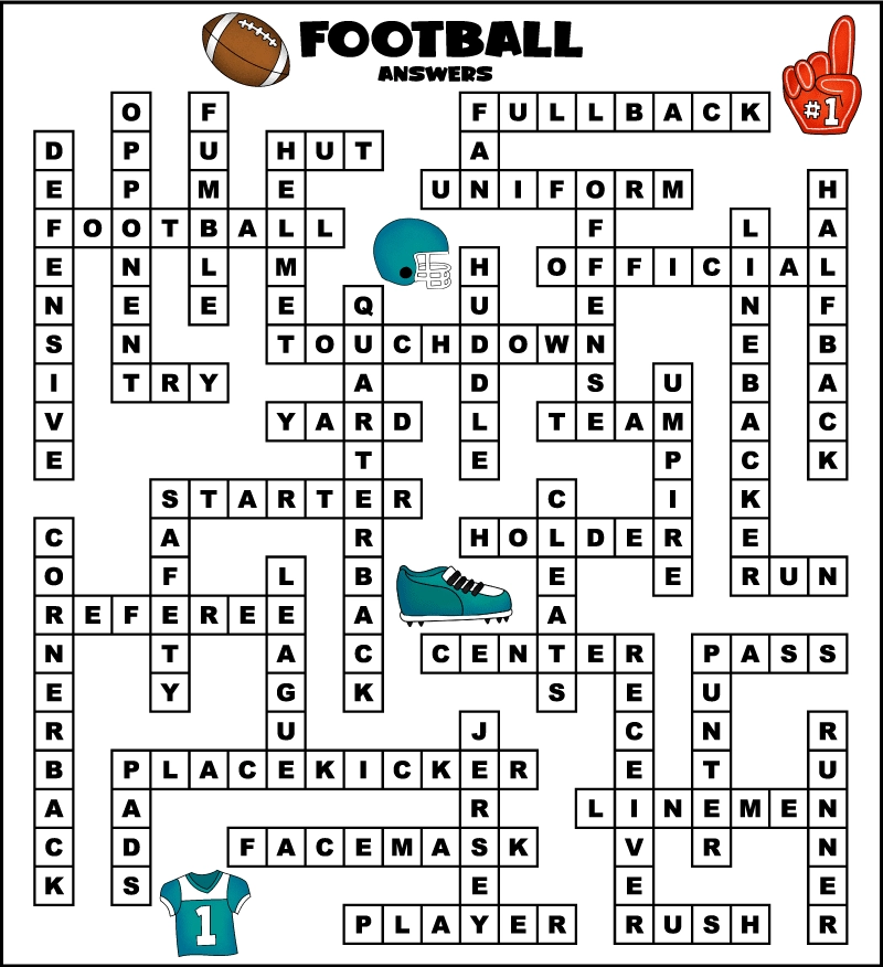 Free Printable Crossword Puzzles Football Free Printable Crossword Puzzles Football