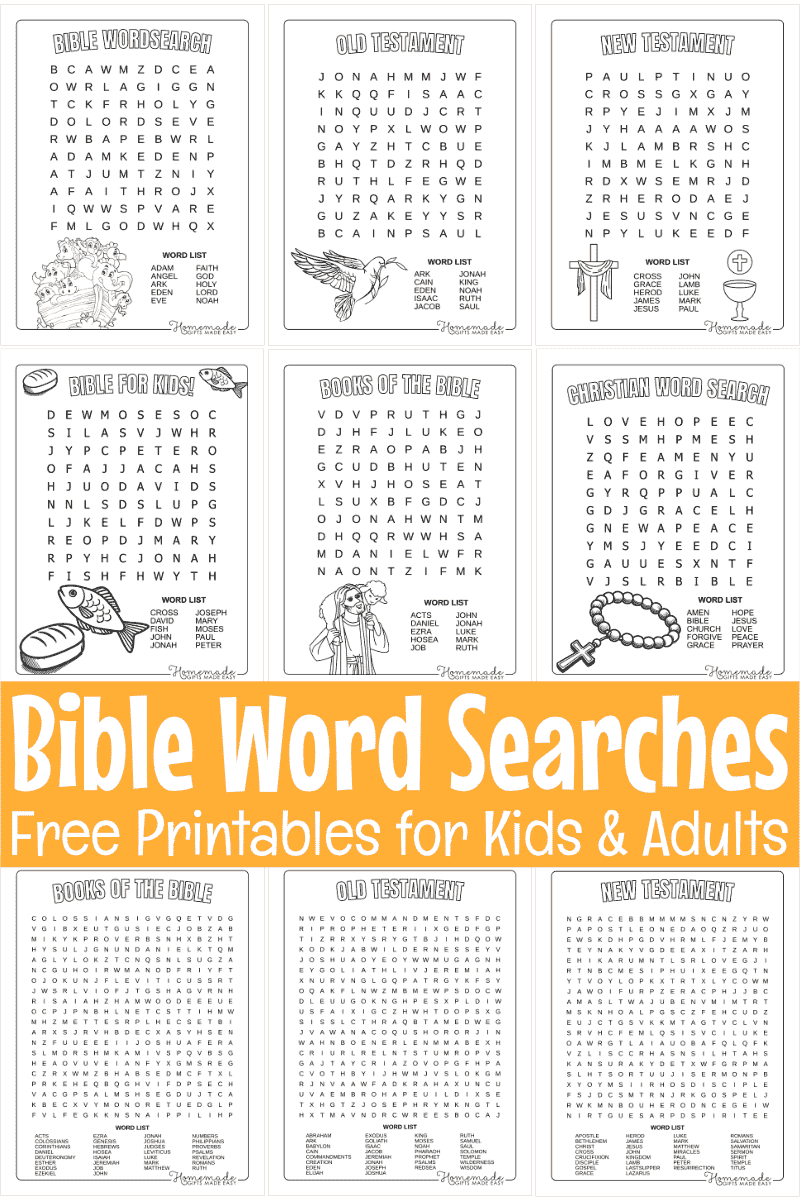 Free Bible Word Search Puzzles PDF Printables Free Bible Word Search Puzzles PDF Printables