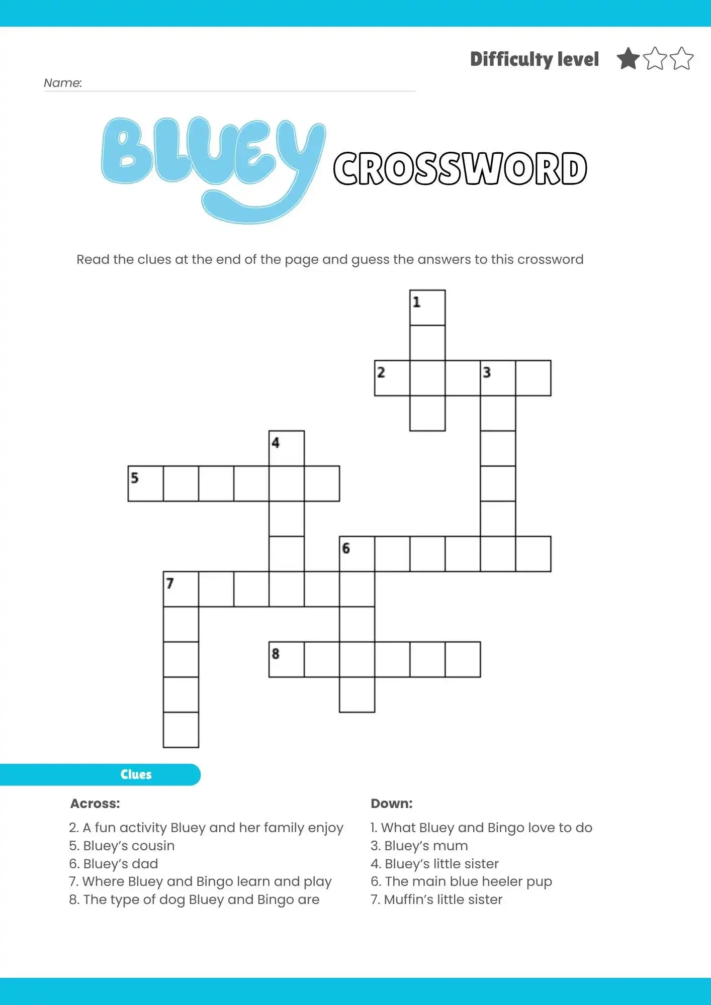 free bluey themed crossword puzzles fun printables for kids fans help my kids are bored free bluey themed crossword puzzles fun printables for kids fans help my kids are bored
