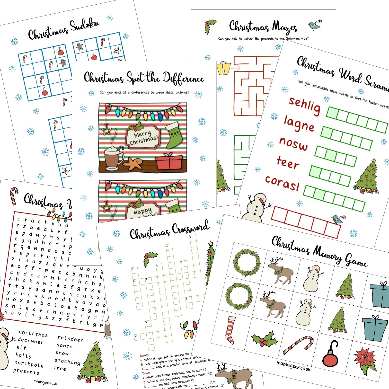 Free Christmas Printables Puzzles Mama Geek Free Christmas Printables Puzzles Mama Geek