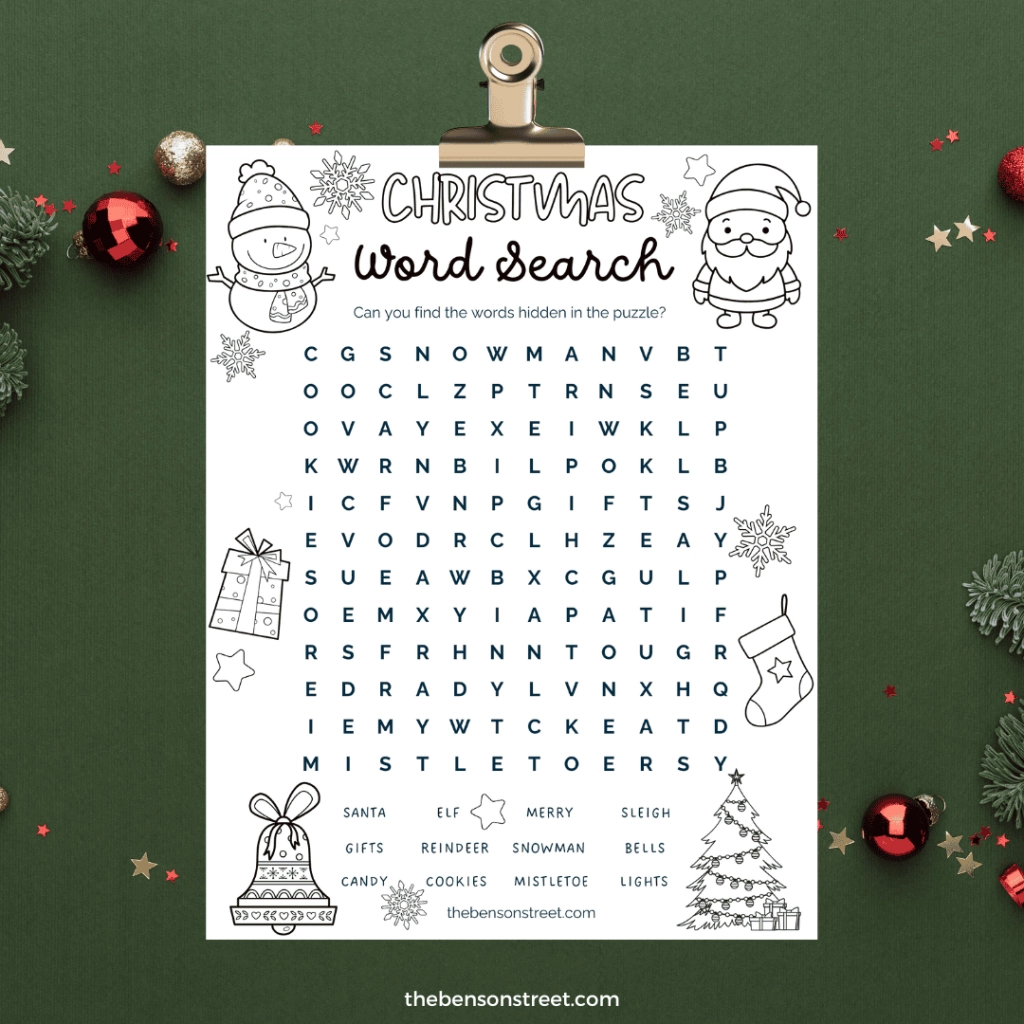Free Christmas Word Search Printable For Kids Coloring Page Free Christmas Word Search Printable For Kids Coloring Page