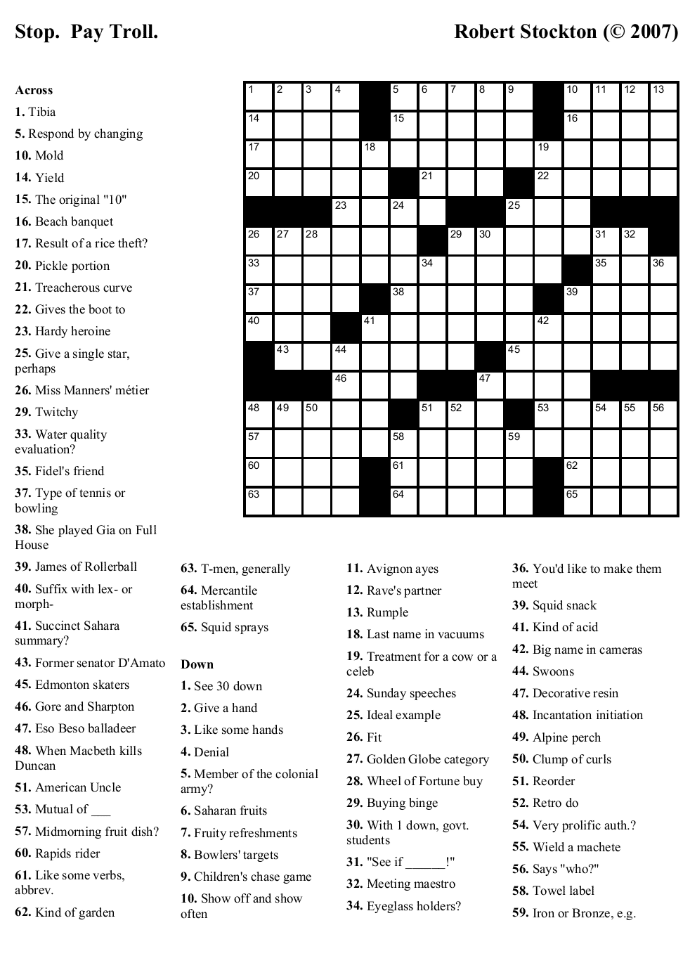 Naughty Crossword Puzzles Printable