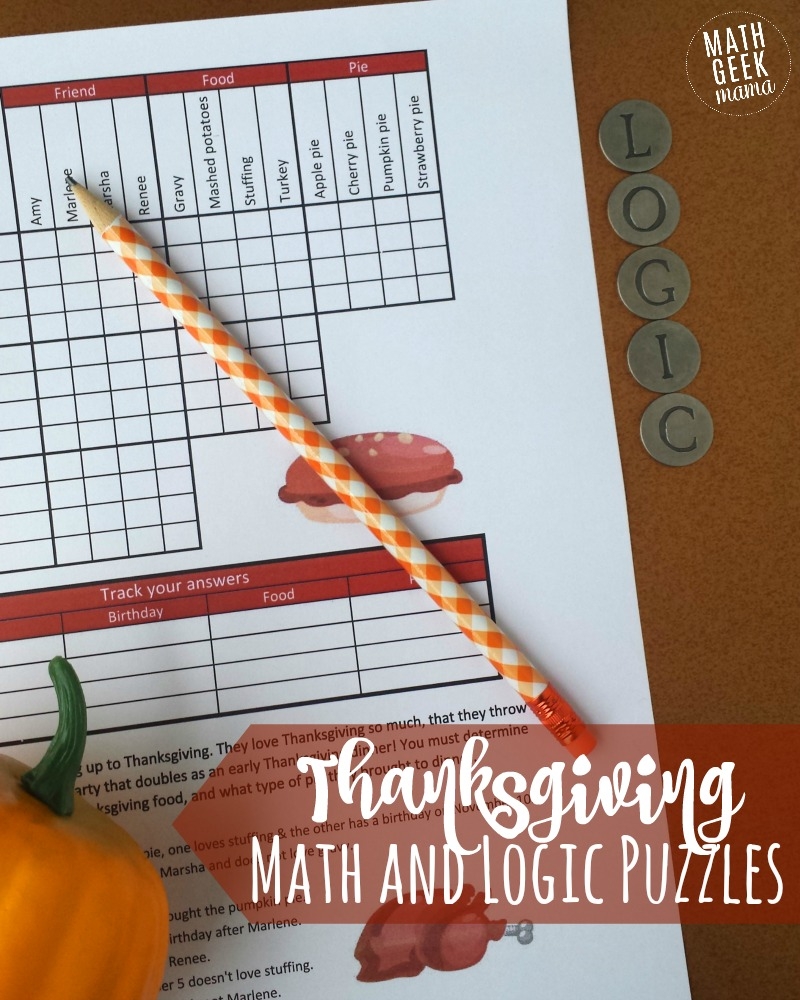 FREE Fun Thanksgiving Math Puzzles For Older Kids FREE Fun Thanksgiving Math Puzzles For Older Kids