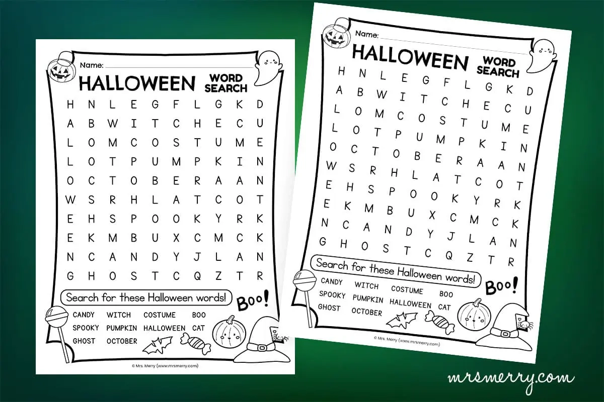 Free Halloween Printable Crossword Puzzles