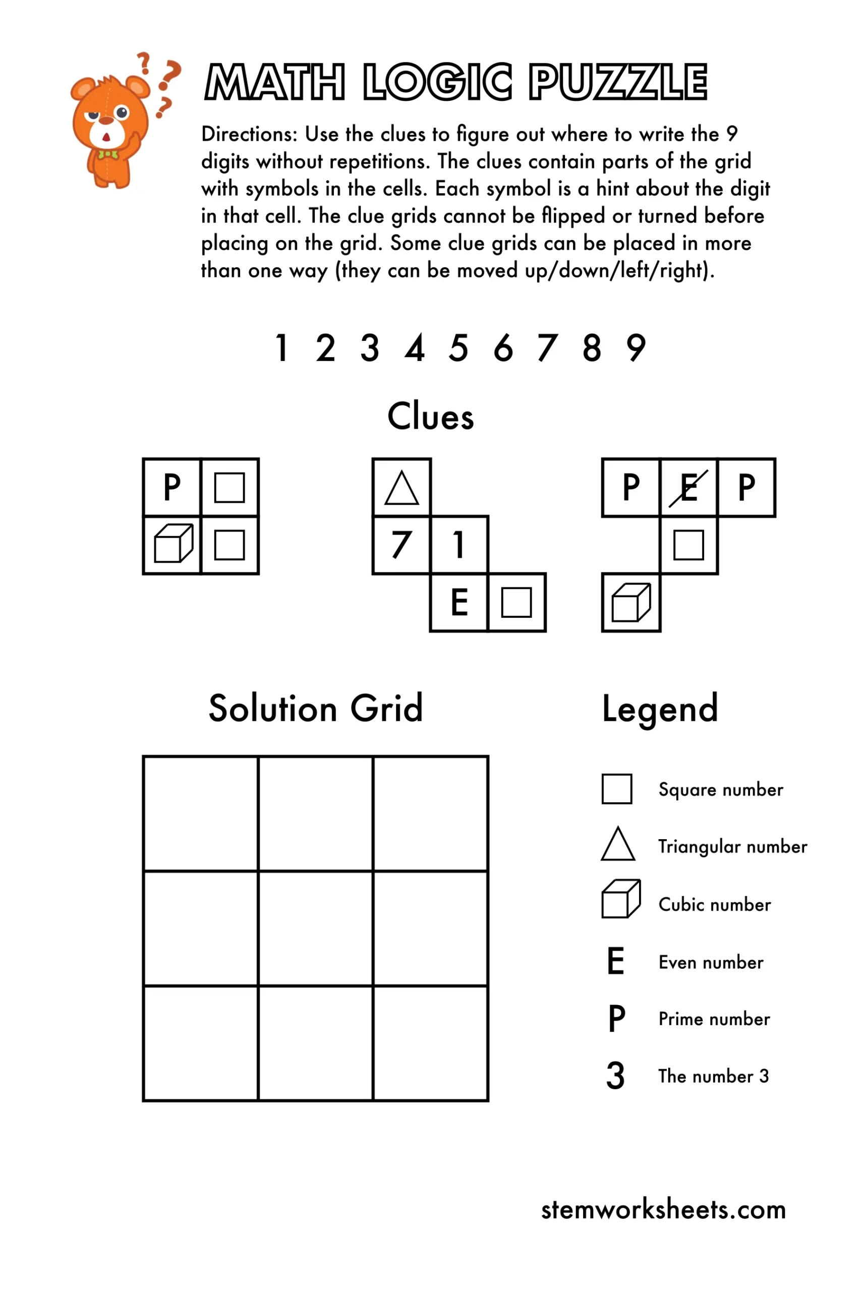 FREE Math Logic Puzzles Pack 1 STEMWorksheets FREE Math Logic Puzzles Pack 1 STEMWorksheets