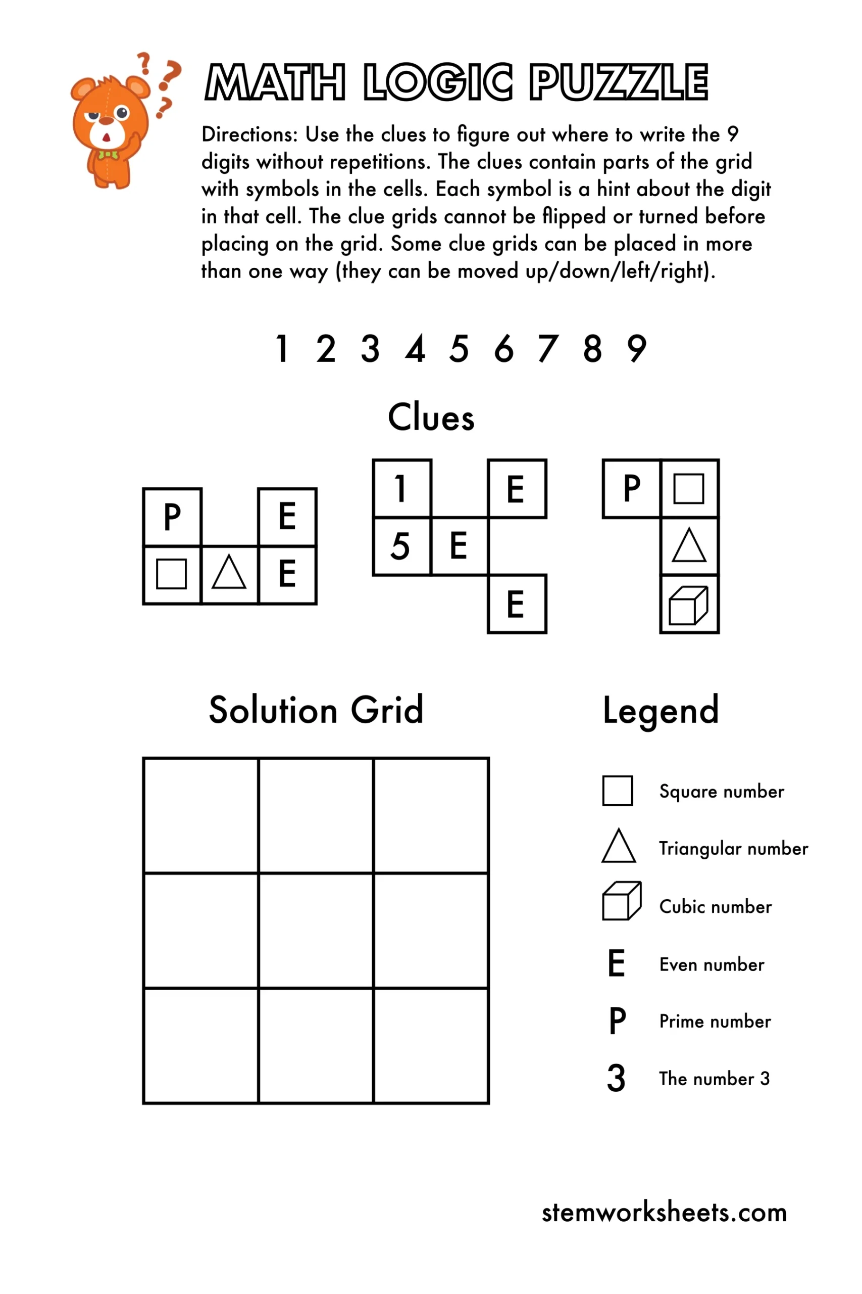 FREE Math Logic Puzzles Pack 1 STEMWorksheets FREE Math Logic Puzzles Pack 1 STEMWorksheets