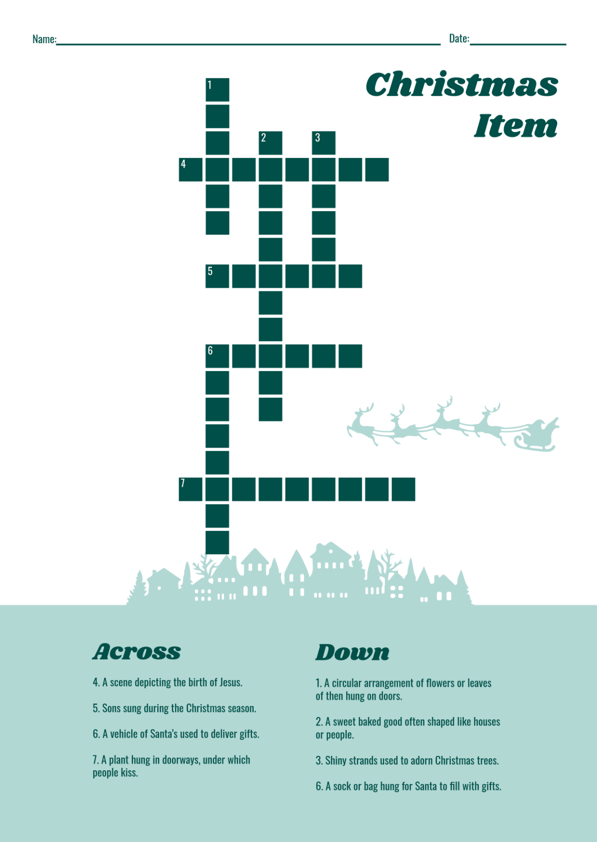 Free Printable Crossword Puzzles Templates