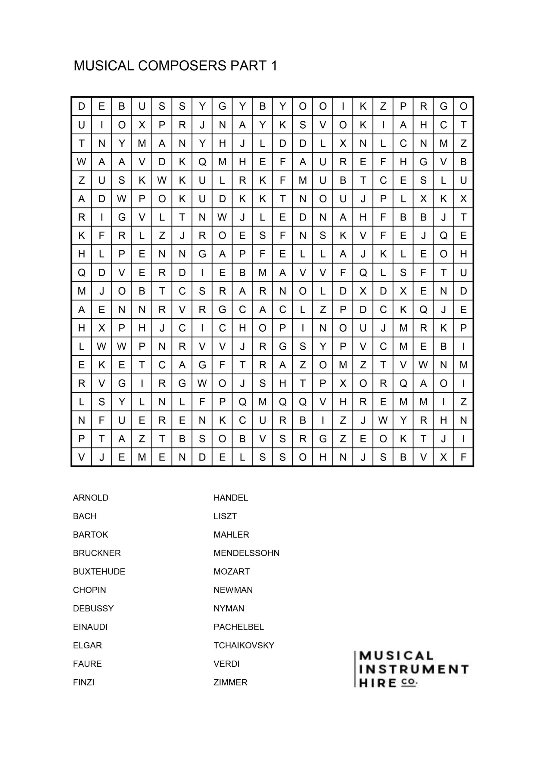 Free Music Word Search Puzzles Musical Instrument Hire Co Free Music Word Search Puzzles Musical Instrument Hire Co