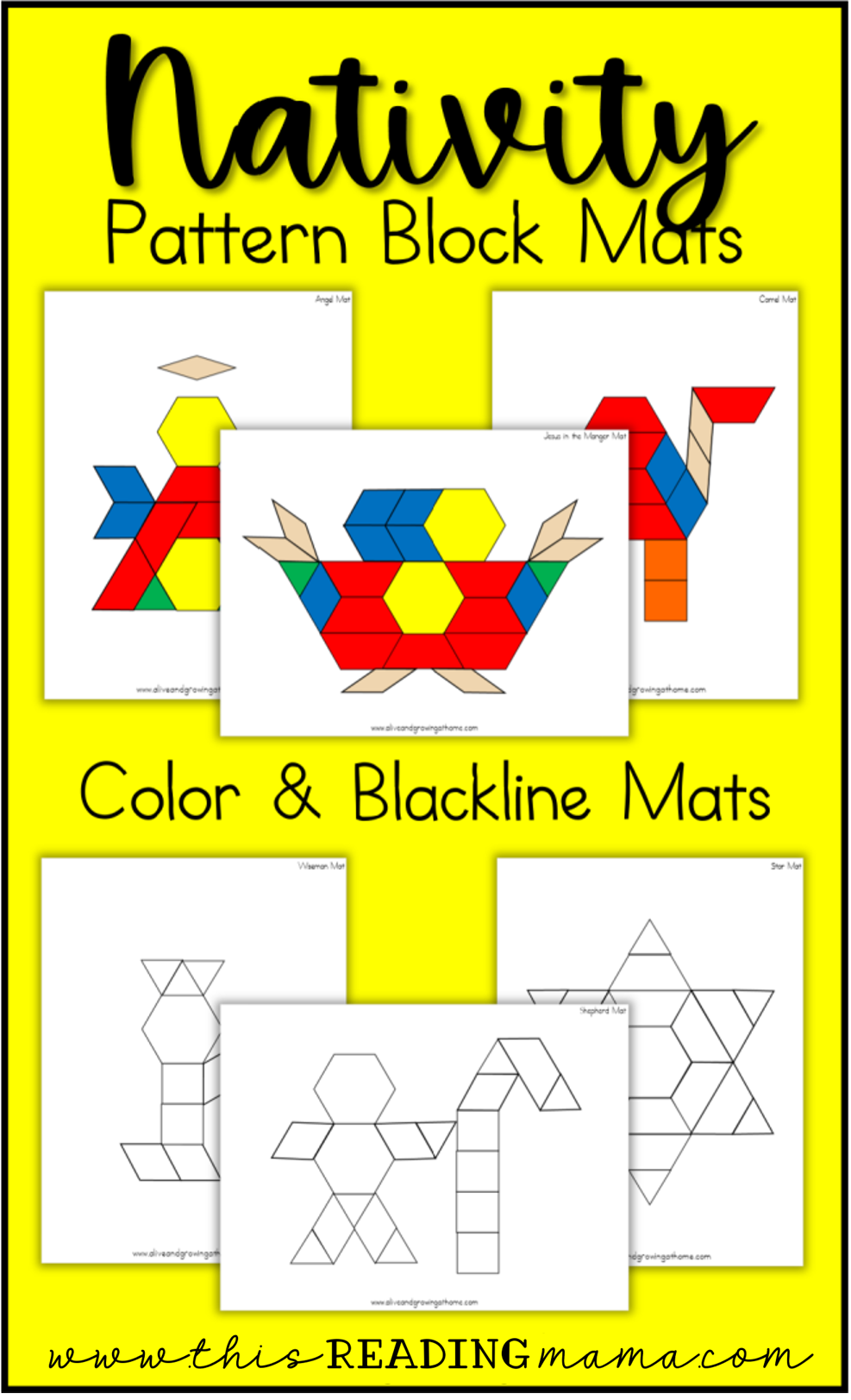 FREE Nativity Pattern Block Mats FREE Nativity Pattern Block Mats