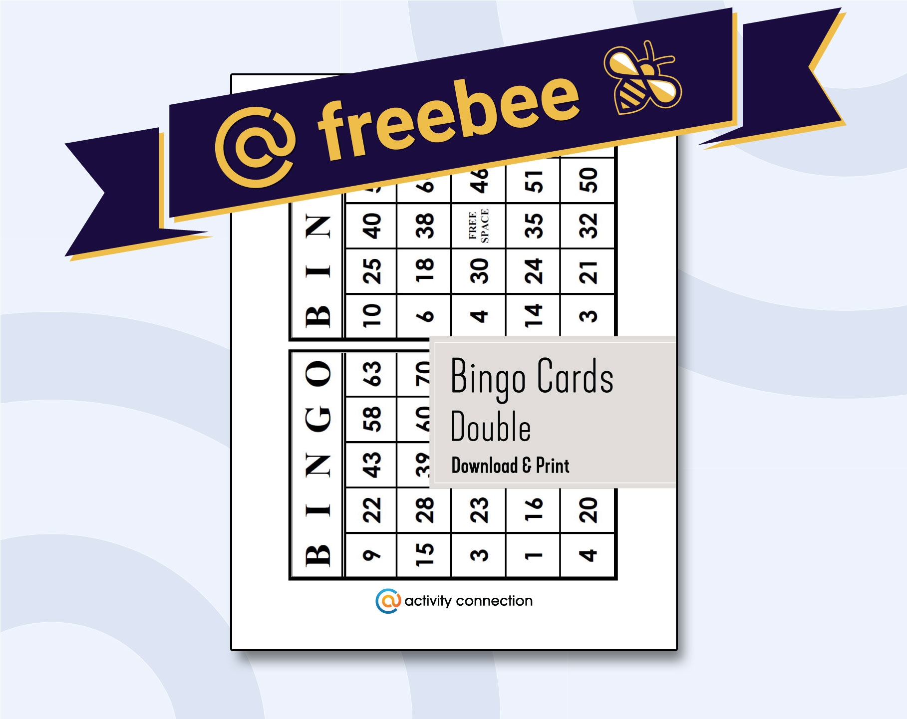 Free Printable Bingo Cards Double Card Design Free Printable Bingo Cards Double Card Design