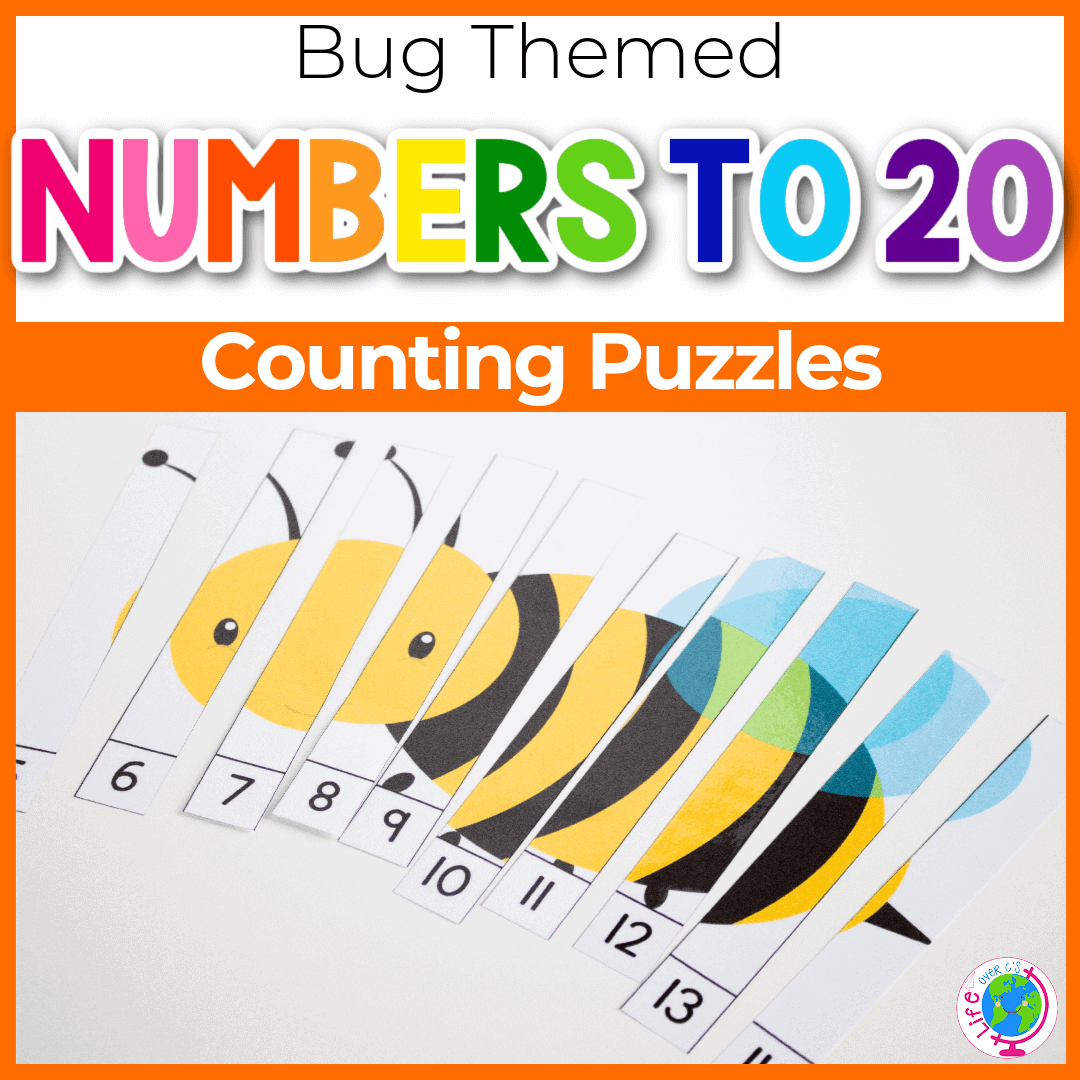 Free Printable Bugs Insects Counting Puzzles For Kids Free Printable Bugs Insects Counting Puzzles For Kids