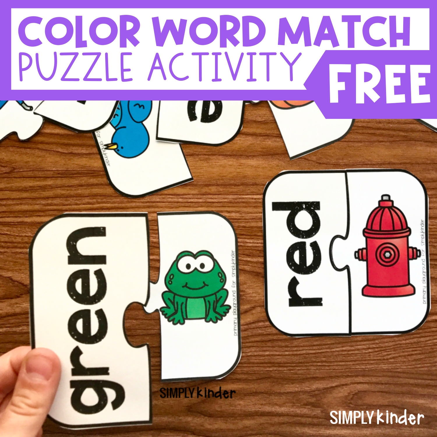 Free Printable Color Word Match Puzzles Simply Kinder Free Printable Color Word Match Puzzles Simply Kinder