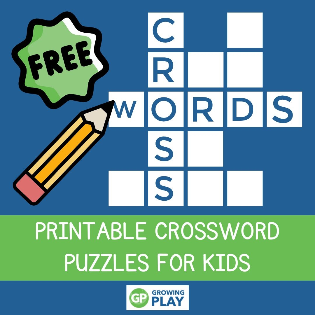 free printable crossword puzzles for kids growing play free printable crossword puzzles for kids growing play