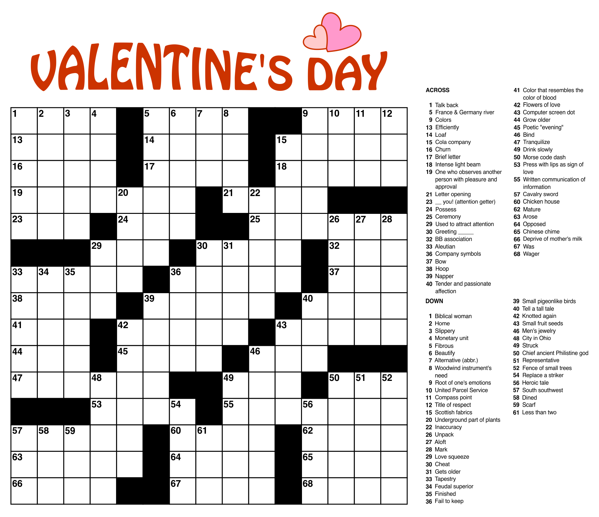 Free Printable Crossword Puzzles For Seniors DailyCaring Worksheets Library Free Printable Crossword Puzzles For Seniors DailyCaring Worksheets Library