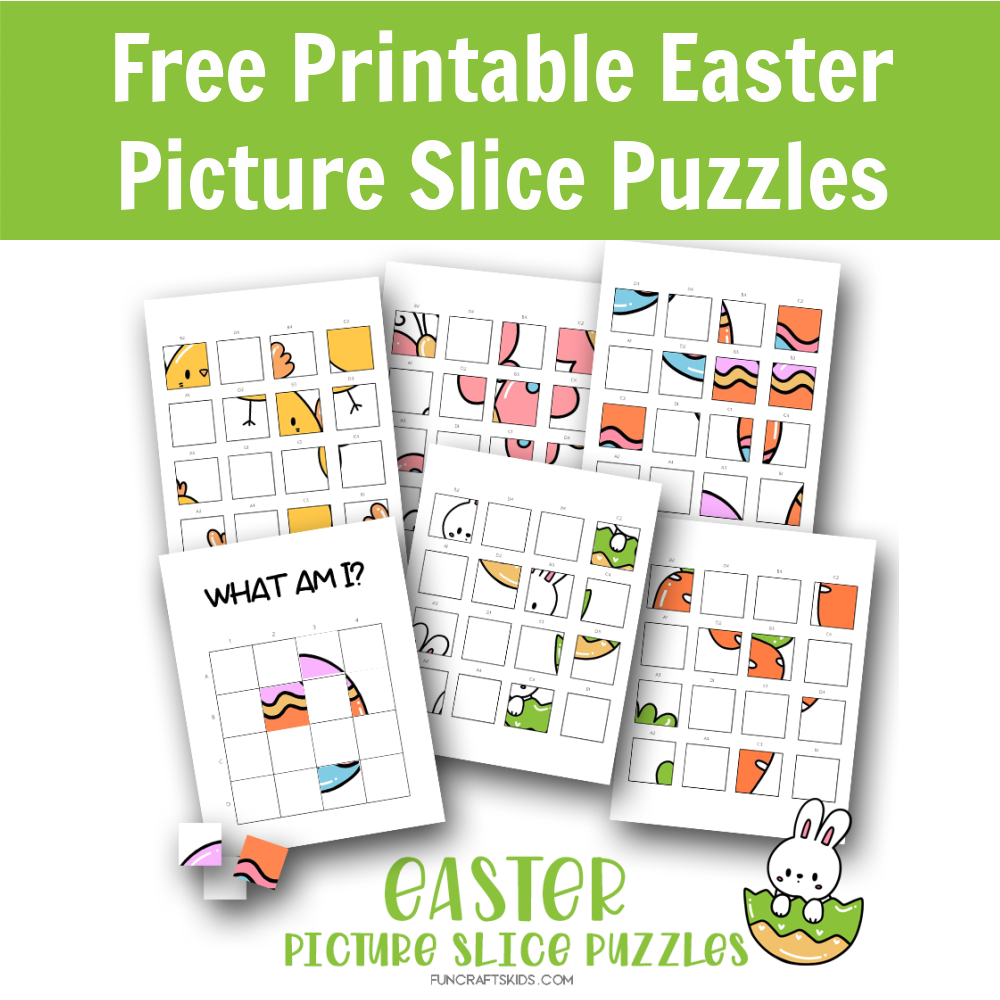 Free Printable Easter Picture Slice Puzzles Fun Crafts Kids Free Printable Easter Picture Slice Puzzles Fun Crafts Kids