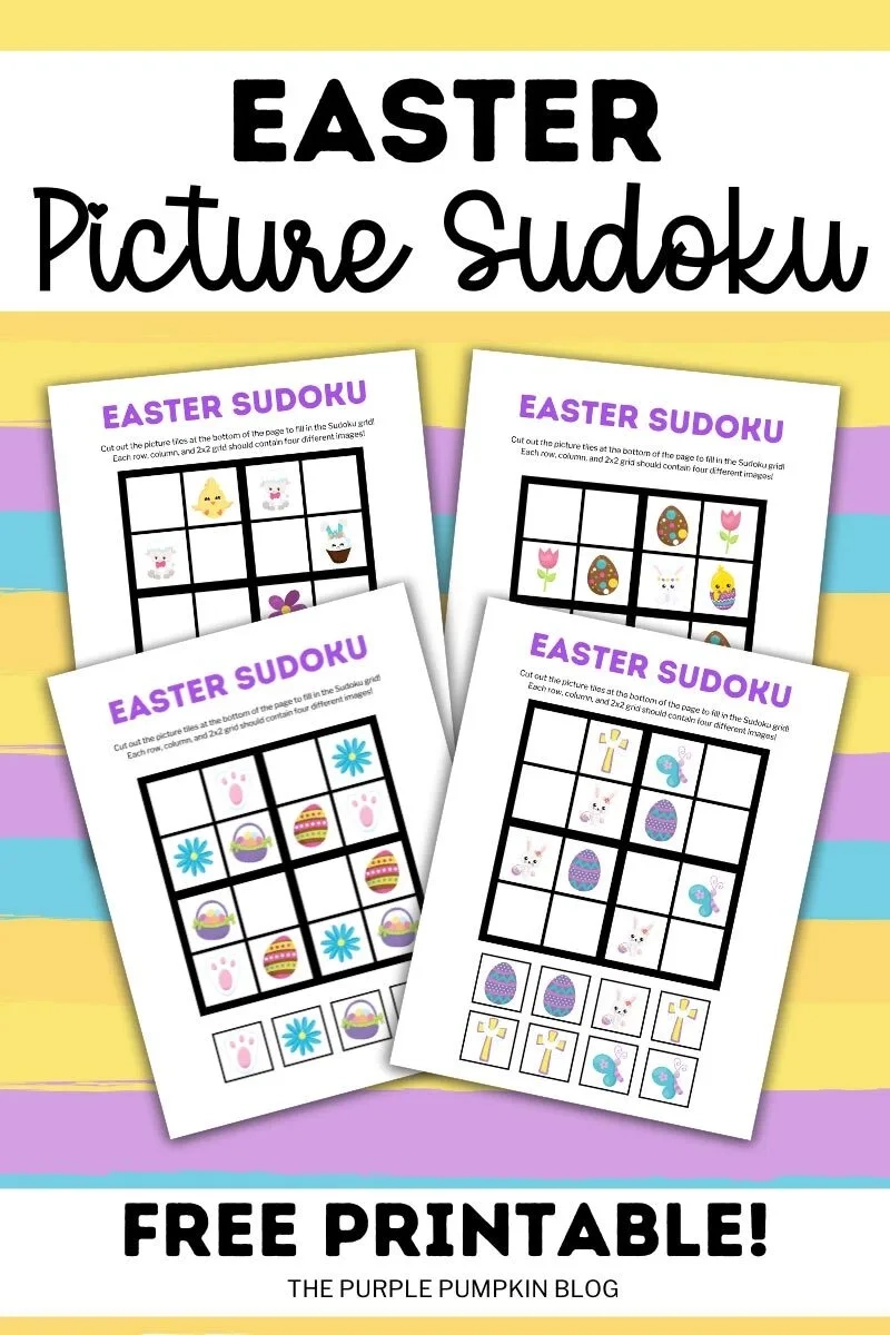 Free Printable Easter Picture Sudoku Puzzles For Kids Free Printable Easter Picture Sudoku Puzzles For Kids