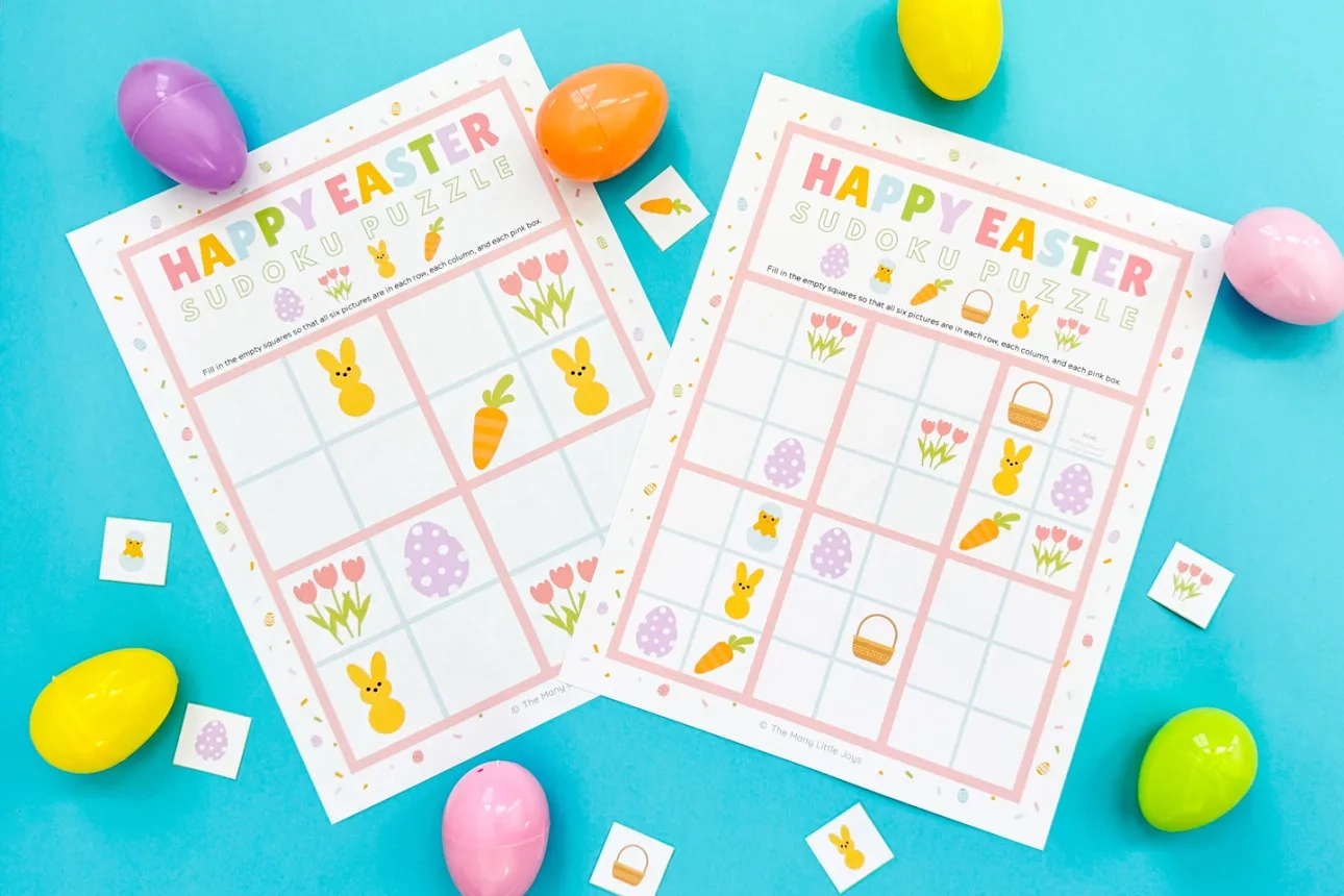 Free Printable Easter Sudoku Puzzles For Kids The Many Little Joys Free Printable Easter Sudoku Puzzles For Kids The Many Little Joys