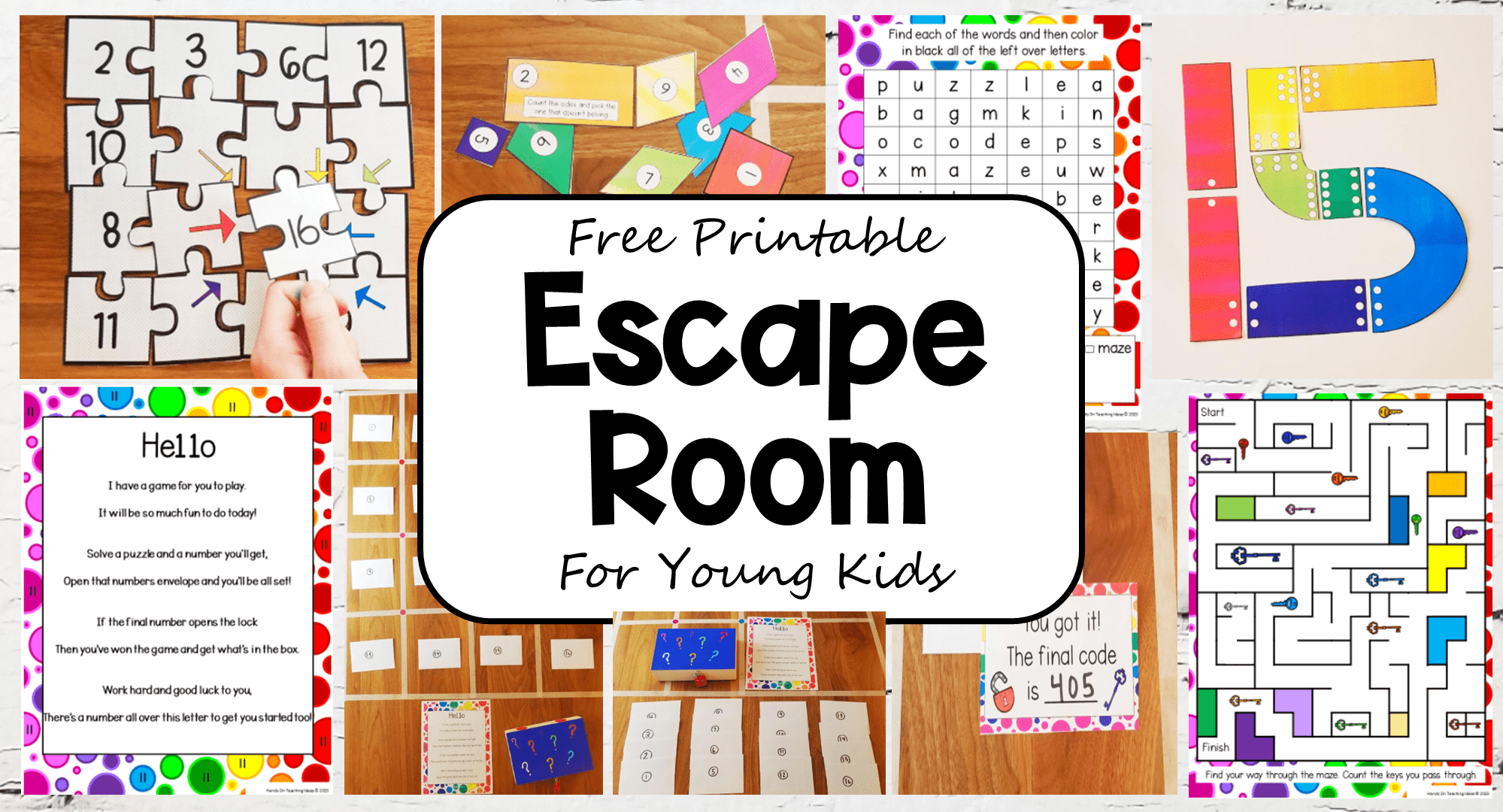Free Printable Escape Room For Young Kids Free Printable Escape Room For Young Kids