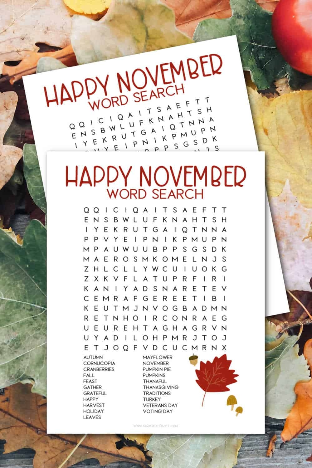 Free Printable Fall Puzzles For Kids Made With HAPPY Free Printable Fall Puzzles For Kids Made With HAPPY