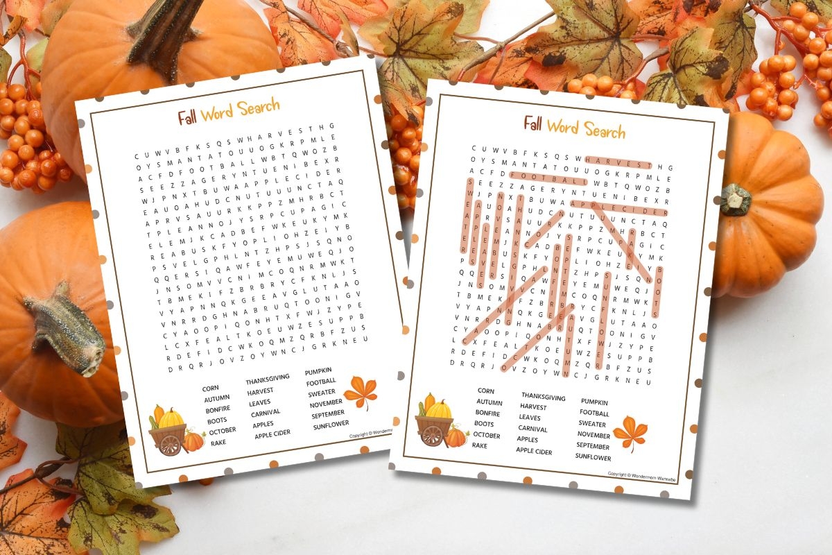 Printable Fall Puzzles Printable Fall Puzzles