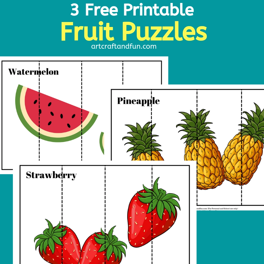 Free Printable Fruit Puzzles For Kids Free Printable Fruit Puzzles For Kids