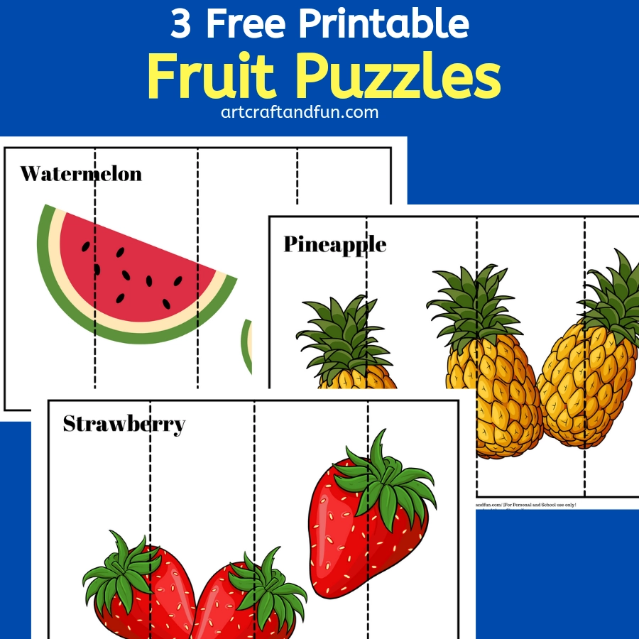 Free Printable Fruit Puzzles For Kids Free Printable Fruit Puzzles For Kids